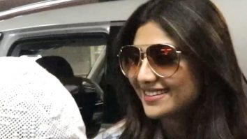 Shilpa Shetty and family get papped at the airport