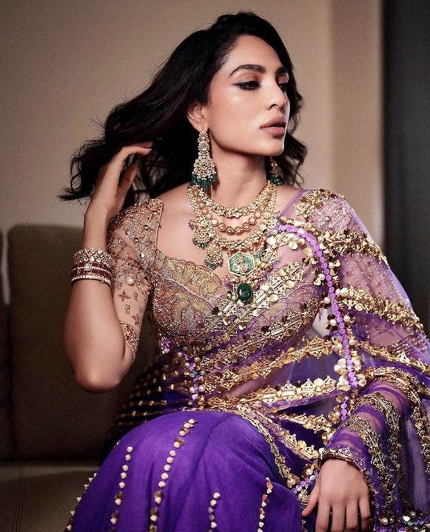 Sobhita Dhulipala, wearing a stunning purple saree by Papa Don't Preach, understood the wedding party memo