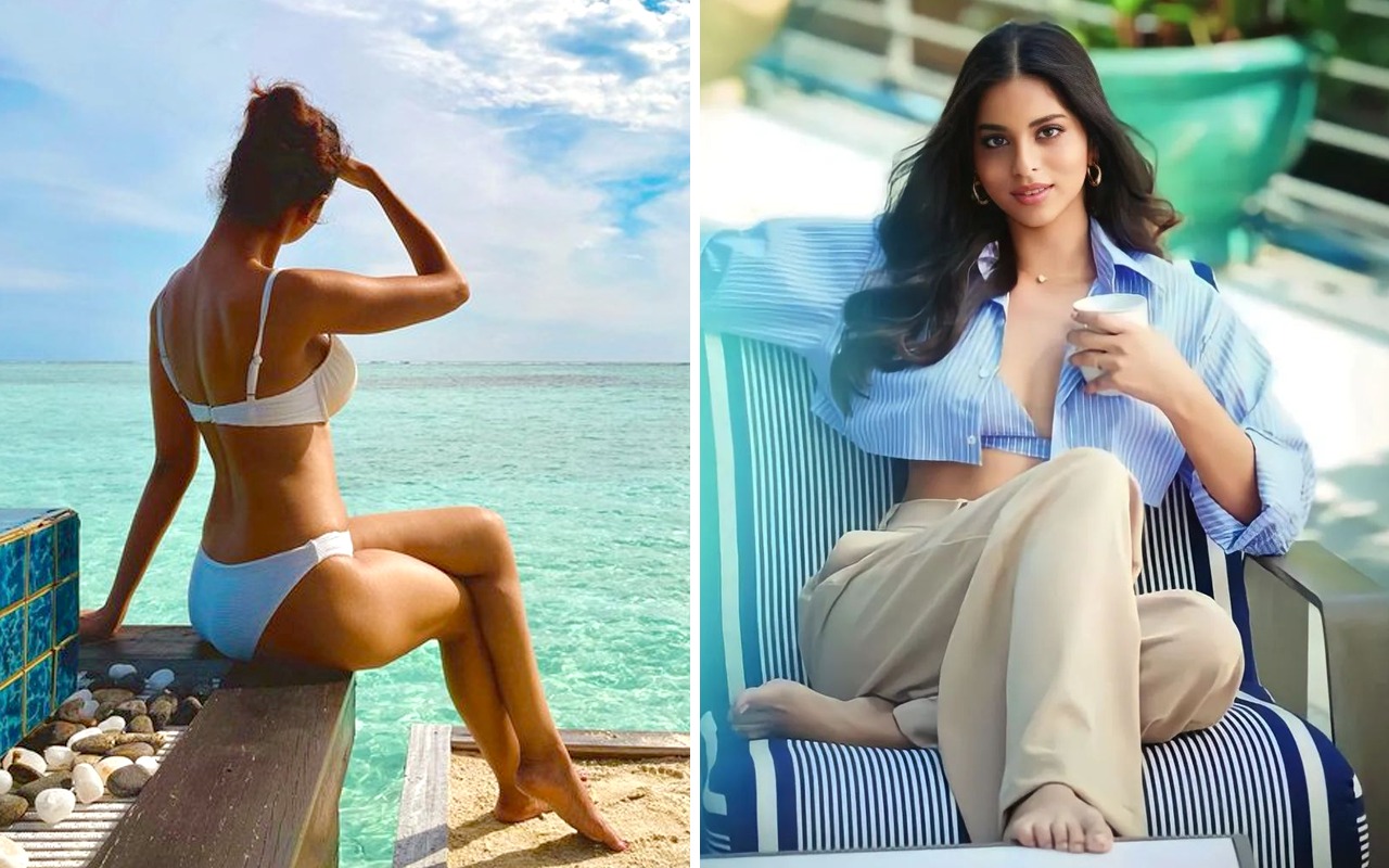 Suhana Khan turns up the heat as she stuns in white bikini during beach getaway; sizzling sun-kissed picture goes viral! : Bollywood News