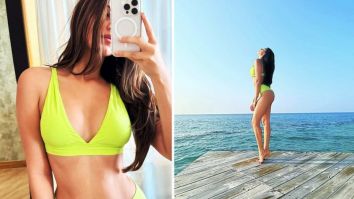 Tara Sutaria makes the Maldives’ sunset hour look energising in bright neon bikini