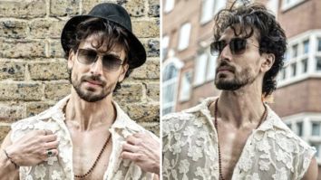 Tiger Shroff is making the streets of London appear more spirited with a sleeveless lace floral shirt and denims