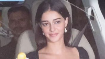 Ananya Panday smiles as she gets clicked at Karan Johar’s residence