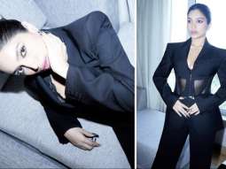Bhumi Pednekar slays in a bold and daring black corset pantsuit by HM X Mugler, exuding power and sophistication