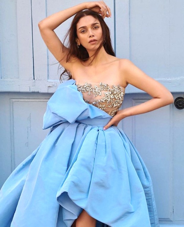 Cannes 2023: Aditi Rao Hydari spellbinds in the most fashionable way in a blue strapless gown