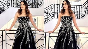 Cannes 2023: Manushi Chhillar bewitches Cannes with her enchanting presence and dazzling black and gold midi dress