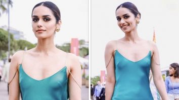 Cannes 2023: Manushi Chhillar makes waves in an aqua slinky satin backless dress