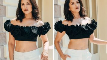 Cannes 2023: Sunny Leone radiates effortless style, embraces chic contrast in a black crop top and white pants