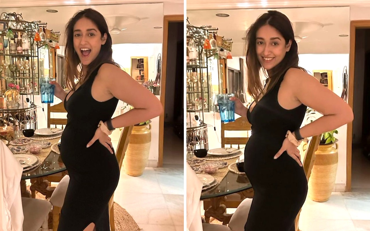 Expectant mom Ileana D'Cruz glows in black dress as she shows off baby bump; says, “Bump alert ‼️”