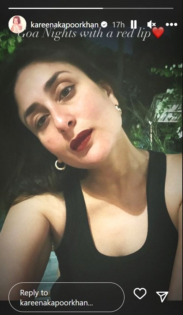 Kareena Kapoor Khan delights fans with “Goa Night” selfie featuring red lip look