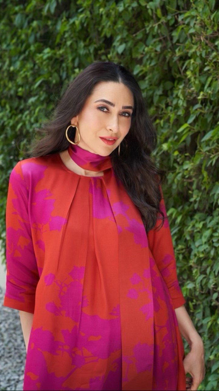 Karisma Kapoor graces the spotlight in a captivating magenta kurta by Payal Khandawala worth Rs.29,800