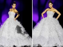 Malaika Arora set the runway ablaze in silver feather gown leaving us in awe