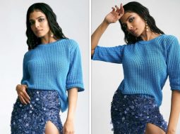 Malavika Mohanan looks like a fiery queen in a vibrant blue mesh top and sequined miniskirt
