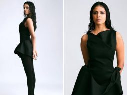 Malavika Mohanan takes centre stage in the iconic Little Black Dress by HMX Mugler, defining sophistication with every stride