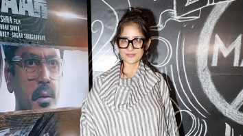 Manisha Koirala poses for paps as she attends Afwaah screening