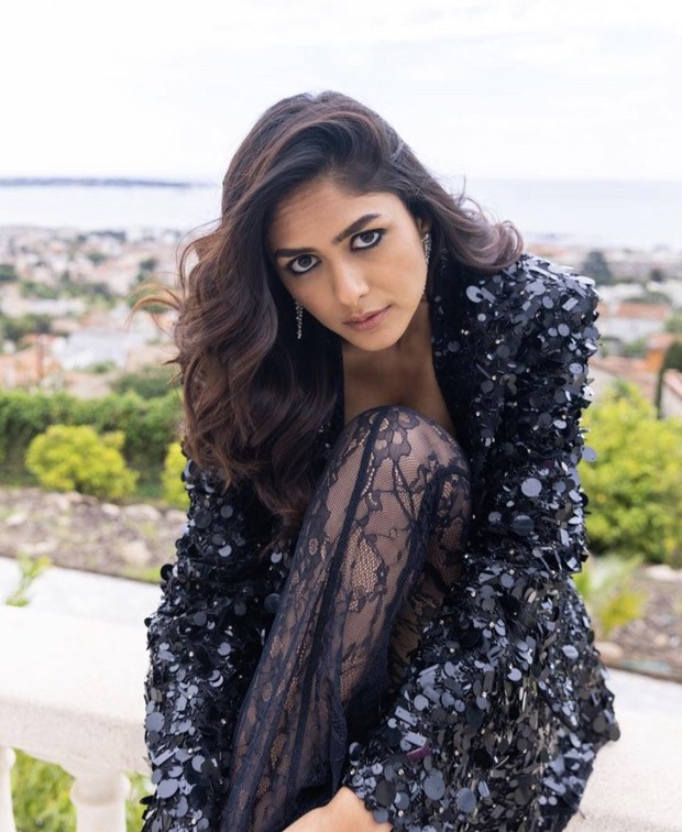 Mrunal Thakur casts a spell as she makes her Cannes 2023 debut in a black bodysuit with laced pants and sequin jacket