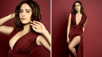 Nushrratt Bharrucha flourishes in a maroon pleated dress at Chatrapathi Promotions Nushrratt Bharrucha flourishes in a maroon pleated dress at Chatrapathi Promotions