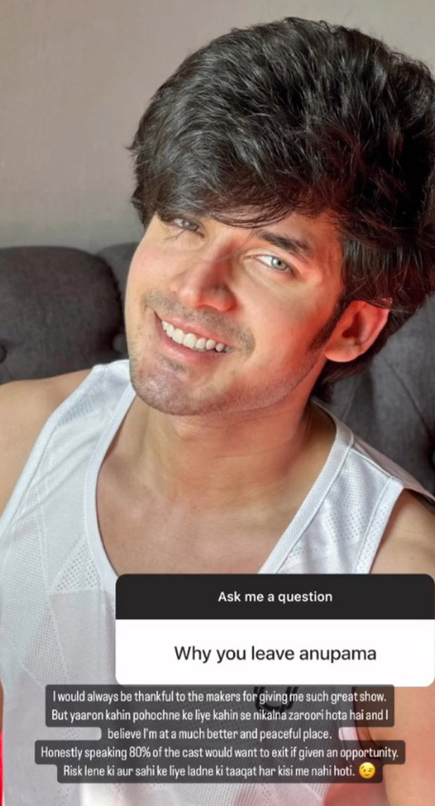 Paras Kalnawat reveals he is in a ‘better and peaceful place’ after quitting Star Plus’ show Anupama; says, “80% of staff would quit if given an opportunity”