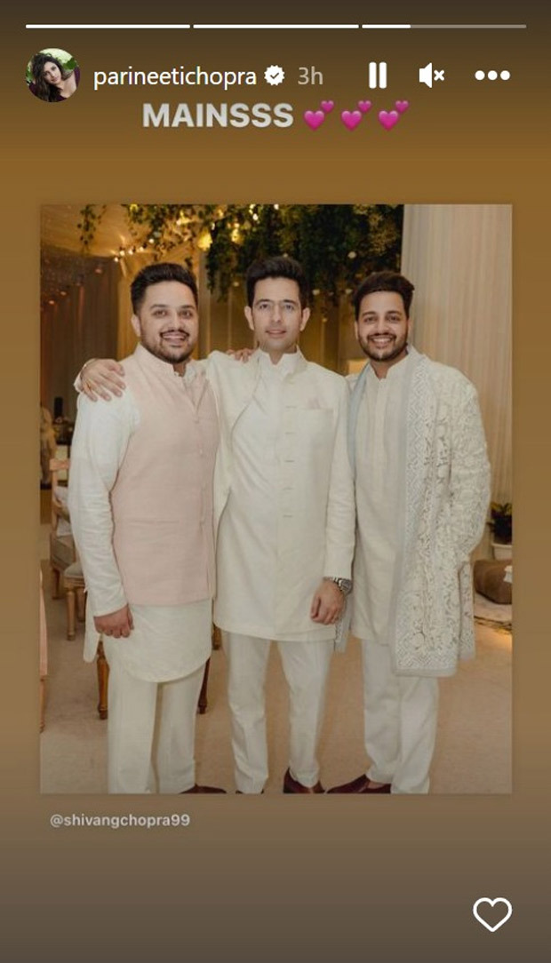 Parineeti Chopra's brothers, Shivang and Sahaj, strike a pose with Raghav Chadha; actress praises them as the “Best boys in the world”