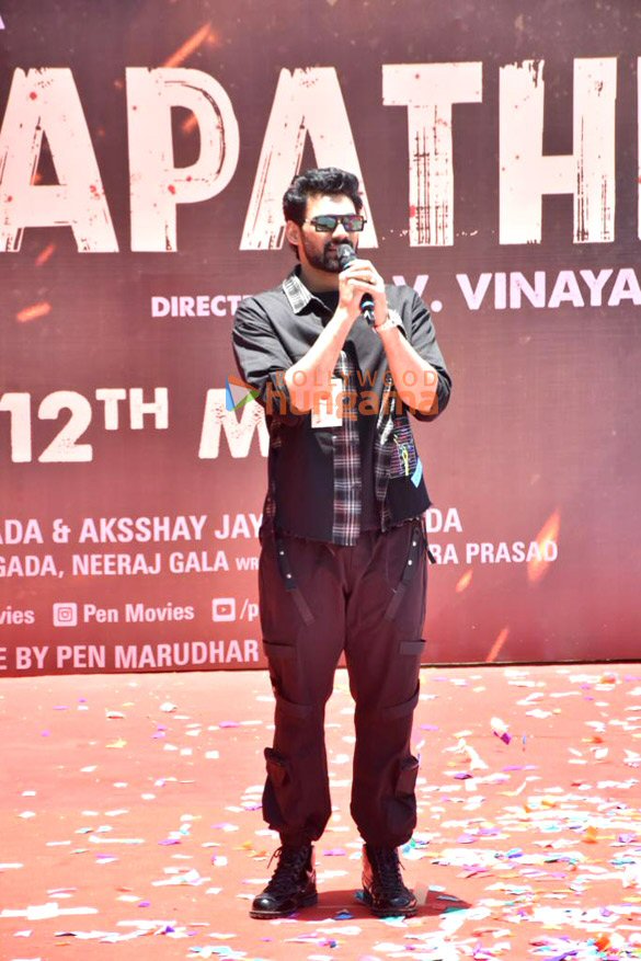 photos bellamkonda sreenivas snapped at the trailer launch of chatrapathi 1