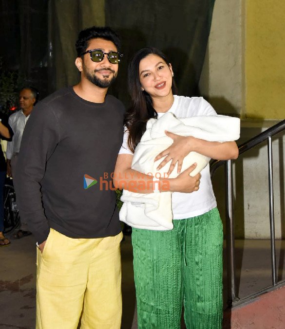 Photos: Gauahar Khan snapped with her husband Zaid Darbar and their newborn baby at Lilavati hospital in Bandra | Parties & Events