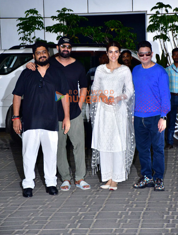 Photos: Prabhas, Kriti Sanon, Om Raut and Bhushan Kumar snapped at the Kalina airport | Parties & Events