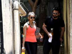 Photos: Rakul Preet Singh and Jackky Bhagnani spotted outside the gym in Santacruz