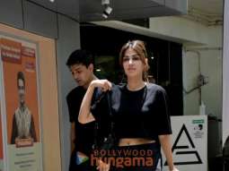 Photos: Rhea Chakraborty spotted outside the gym in Bandra