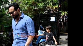 Photos: Saif Ali Khan and Taimur Ali Khan snapped outside a cafe in Bandra