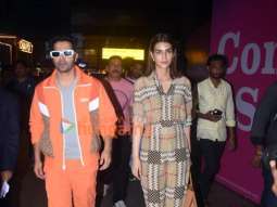 Photos: Varun Dhawan and Kriti Sanon snapped at the airport