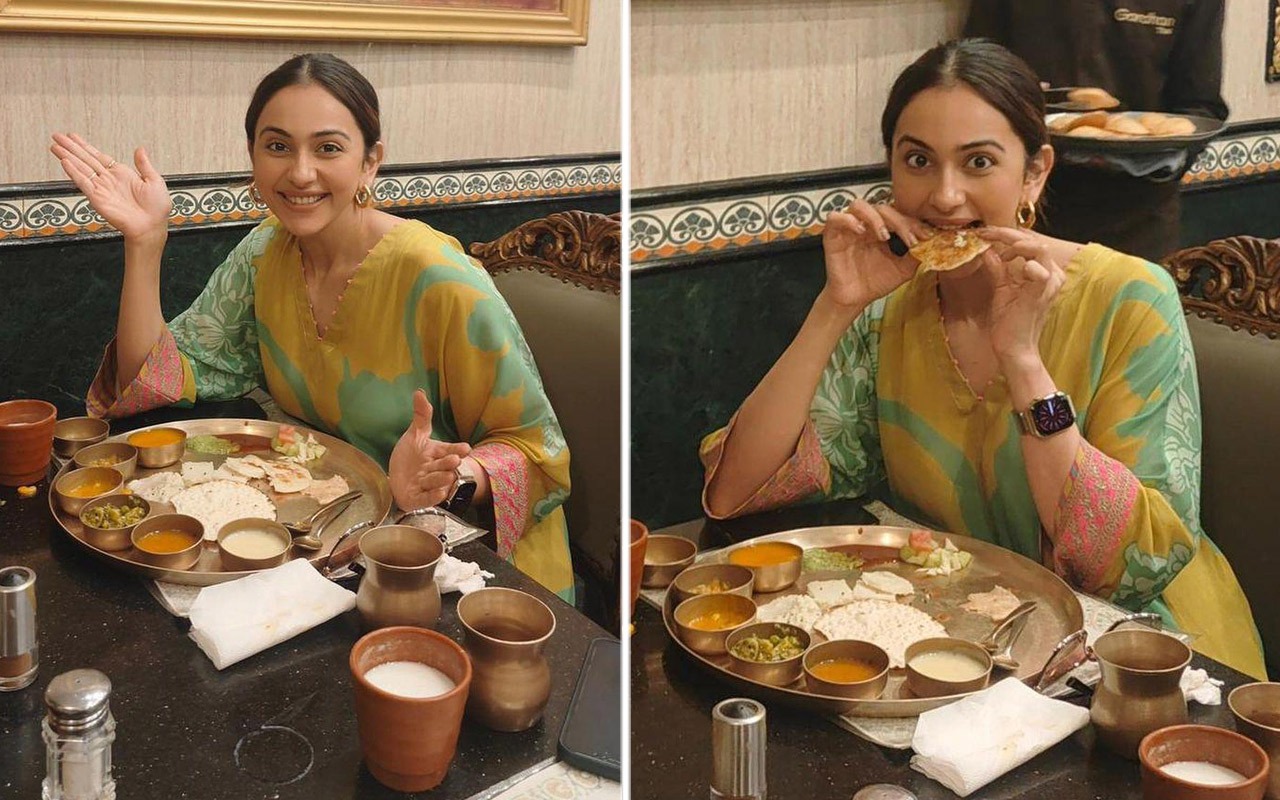 Rakul Preet Singh indulges in mouth-watering Gujarati thali in Ahmedabad; watch video