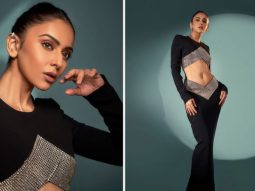 Rakul Preet Singh shines like a star in her captivating black and silver co-ord set, stealing the spotlight at the prestigious award event