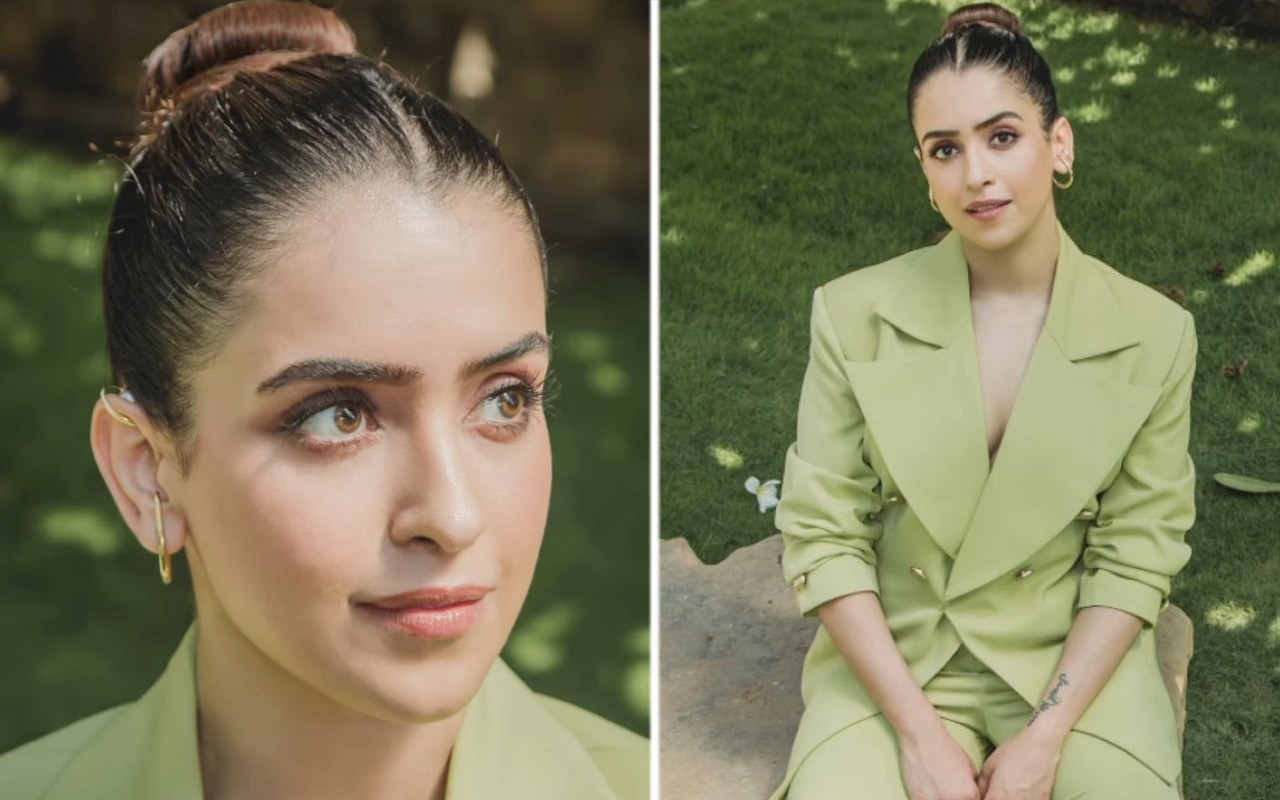 Sanya Malhotra powers up her style game in a green pantsuit for Kathal promotions : Bollywood News