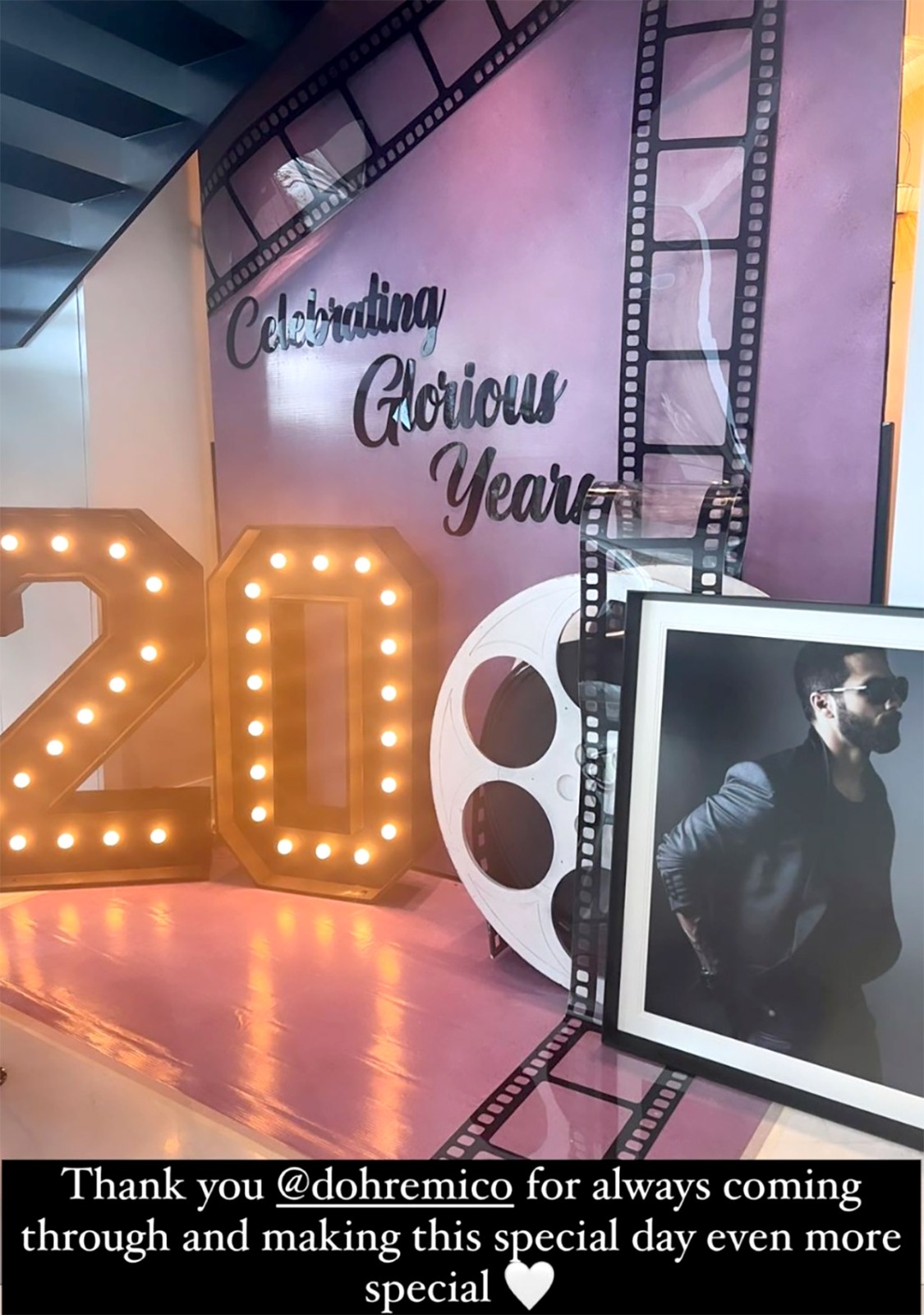 Shahid Kapoor completes 20 years as an actor; Mira Rajput gives a sneak peek into the celebratory bash she threw for her husband 