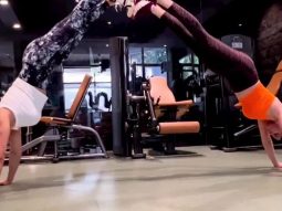 Shamita Shetty nails the yoga pose efficiently