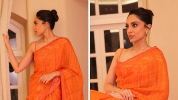 Sobhita Dhulipala blossoms with elegance and charm in her enchanting orange saree by Anita Dongre worth Rs.16,900