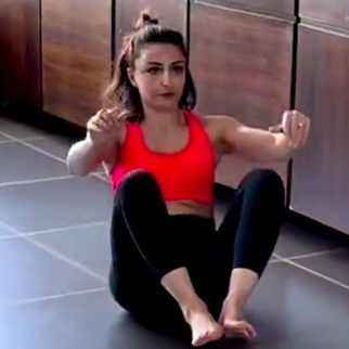 Soha Ali Khan intense work out session