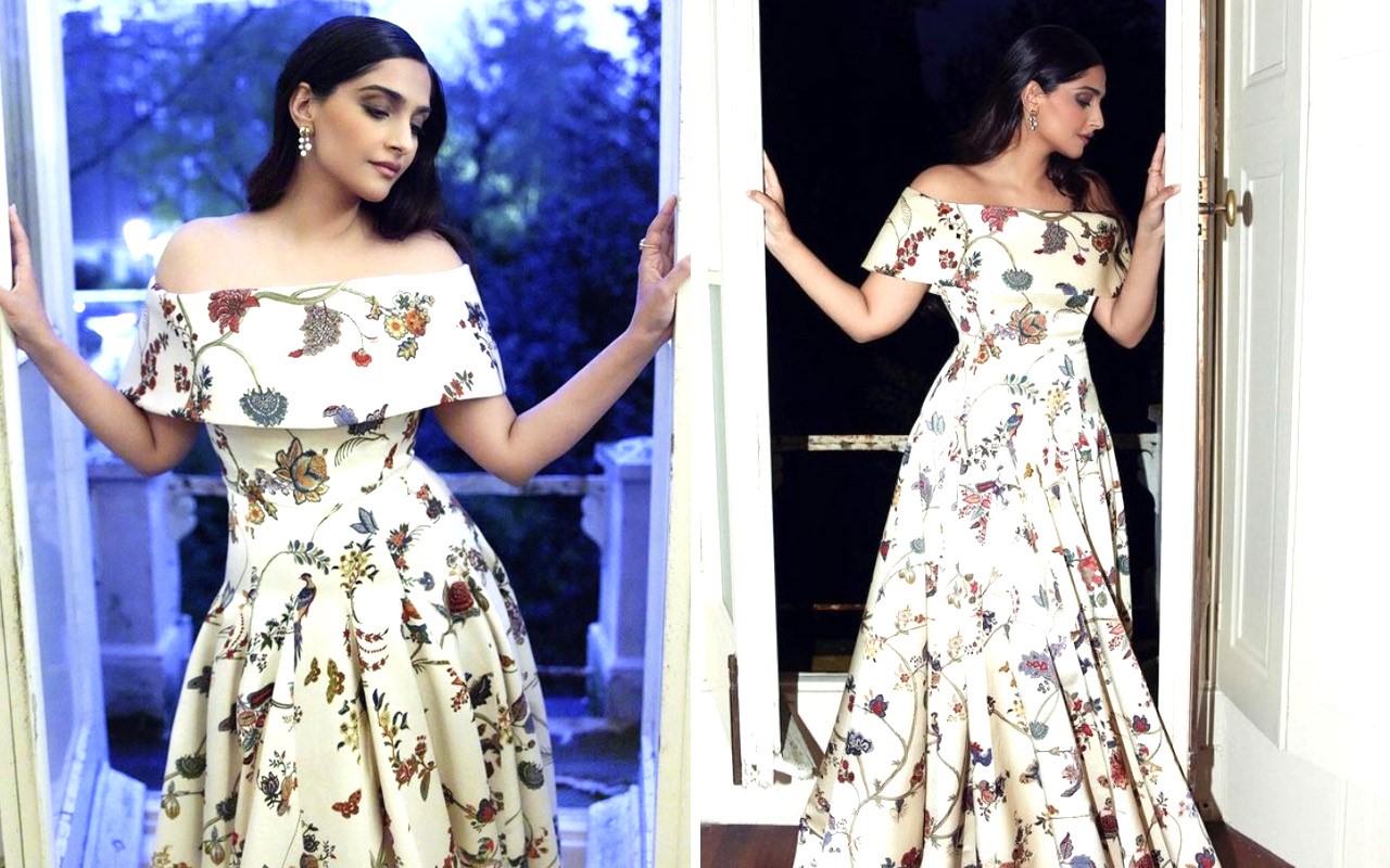 Sonam Kapoor blossoms in a floral masterpiece by Anamika Khanna X Emilia Wickstead for Prince Charles III’s coronation ceremony : Bollywood News