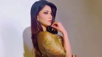 Urvashi Rautela glitters in this golden outfit