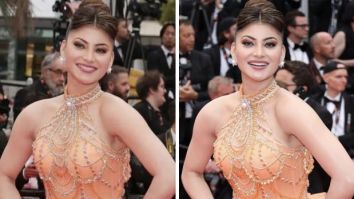 Urvashi Rautela steals the spotlight at Cannes 2023, adorned in an orange frill gown that exudes ethereal beauty and unmatched glamour