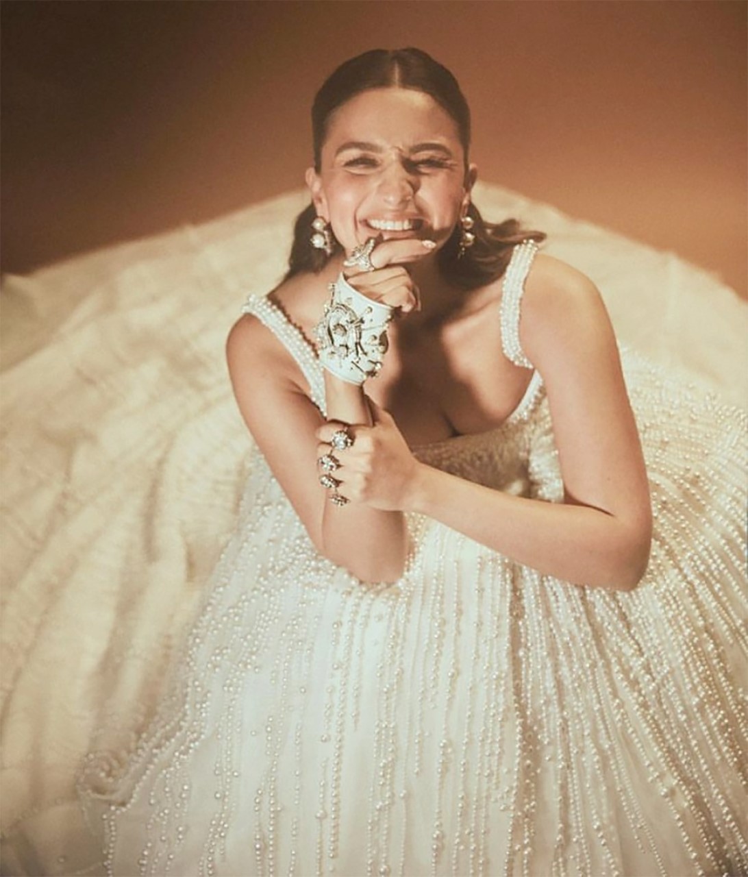 Vogue Magazine takes us behind the scenes of Alia Bhatt's Met Gala look, dripping in pearls and all things glamour