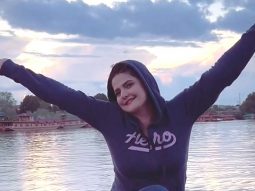 Zareen Khan explores enjoys a boat ride in the beautiful Kashmir
