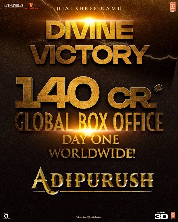 Adiprush Box Office Day 1: Prabhas Starring Earns Record-Breaking Opening With Rs 140 Million Worldwide