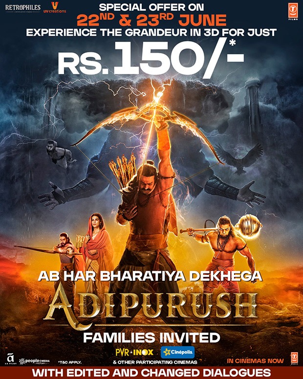 Adipurush makers reduce ticket prices for Hindi audience starting from Rs 150