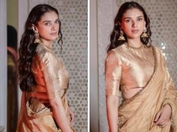 Aditi Rao Hydari exudes a royal charm in golden lehenga by Raw Mango