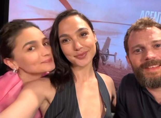 Alia Bhatt clicks selfies with Gal Gadot and Jamie Dornan after poster release of Heart Of Stone, says, "This Barbie is jet lagged"