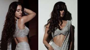 Disha Patani shimmers like a celestial goddess in this ethereal silver saree by Ritika Mirchandani