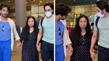 Ayushmann and Aparshakti Khurana holds mother’s hand as they return to Mumbai; watch video