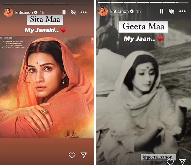 Kriti Sanon shares a picture of Janaki from Adipurush and refers her mother as “Jaan”