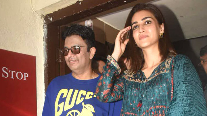 Kriti Sanon, Shanaya Kapoor, Nupur Sanon, Bhushan Kumar & others at Adipurush GRAND Screening