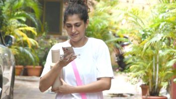 Kubbra Sait strikes a pose for paps post workout session